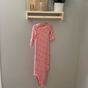 Kate Quinn gown pink hearts 0-3 months. Like new